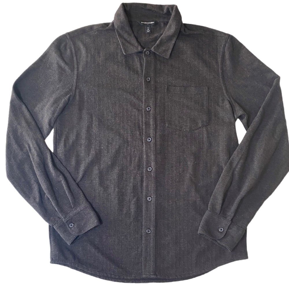 Banana Republic Men's Button Down Flannel Shirt Size M Long